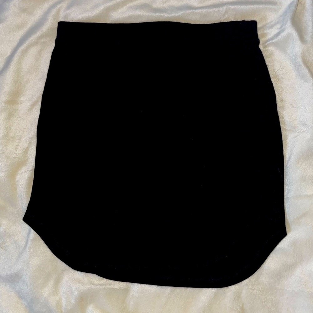 Black mini skirt
